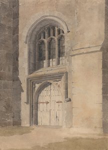 Puerta y ventana de una iglesia de John Sell Cotman